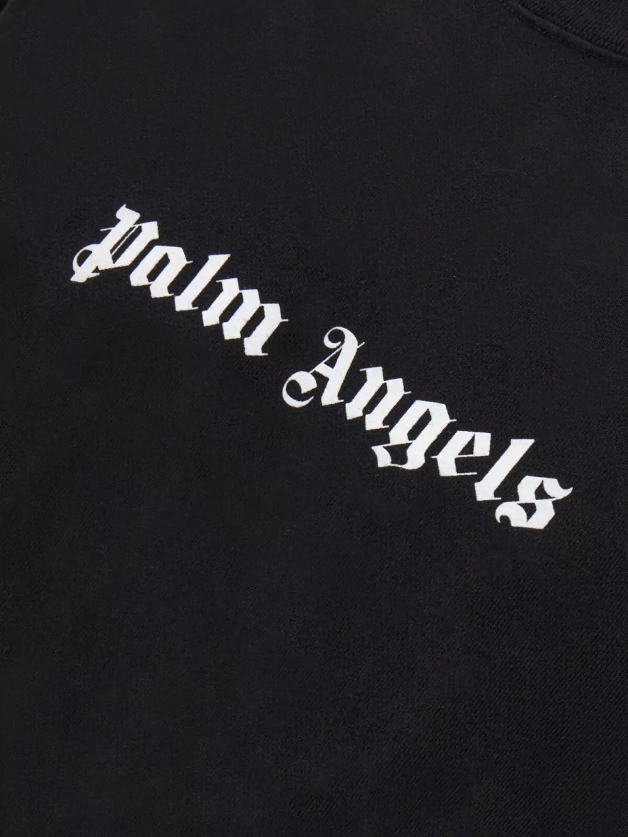 Palm Angels Cotton Oversized Logo Print Hoodie