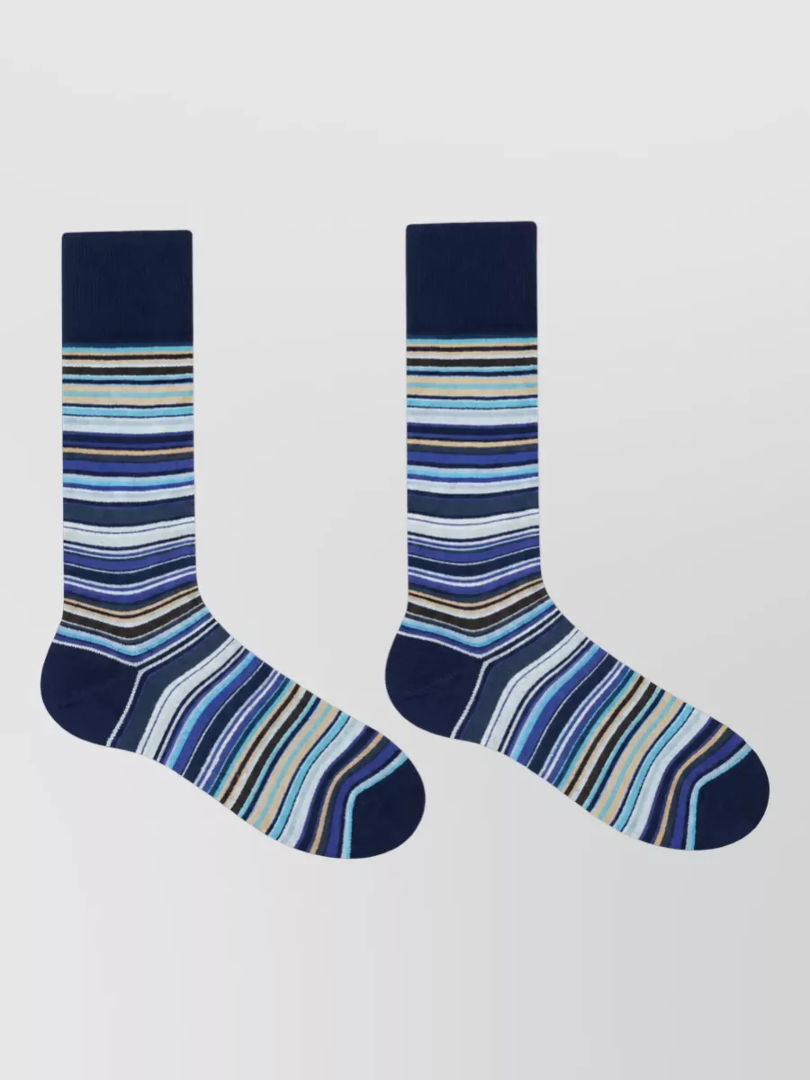 Paul Smith Striped Fine-Knit Ankle Socks 3 Pack