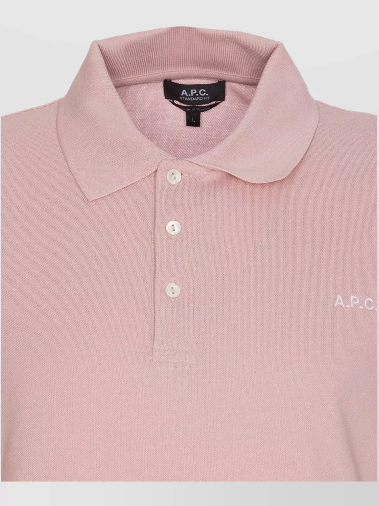 A.p.c. Ribbed Collar Polo Shirt With Short Sleeves