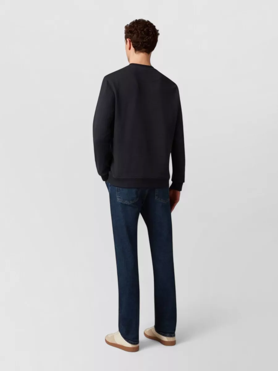 Belstaff Cotton Ribbed Crew-Neck Sweatshirt