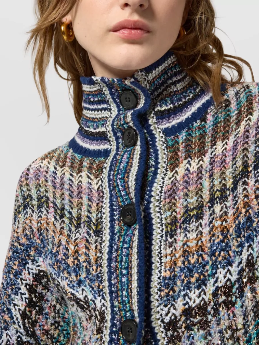 Missoni Sequinned High Neck Cardigan