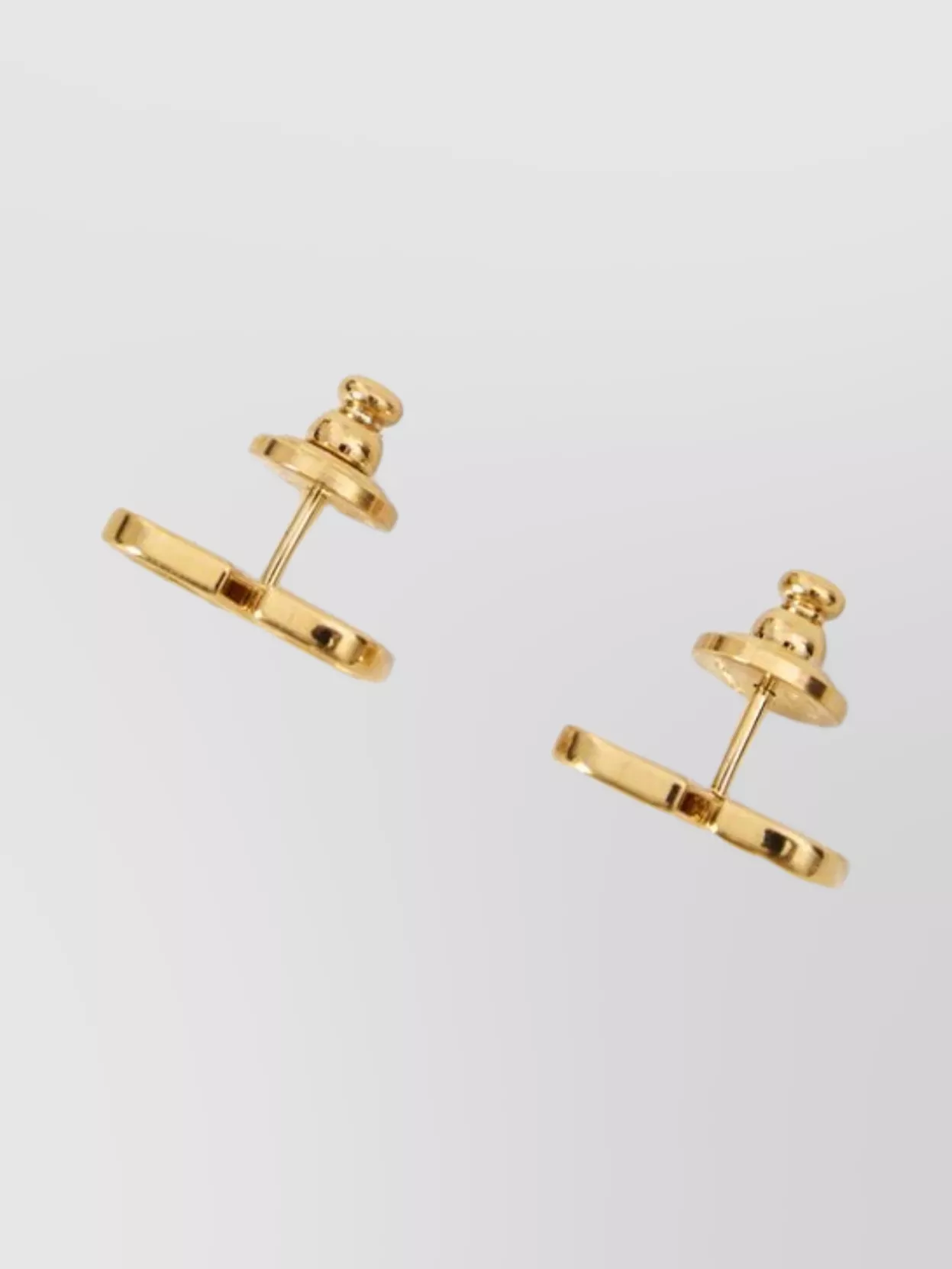 Valentino Vlogo Signature Stud Earrings In Gold-plated Metal