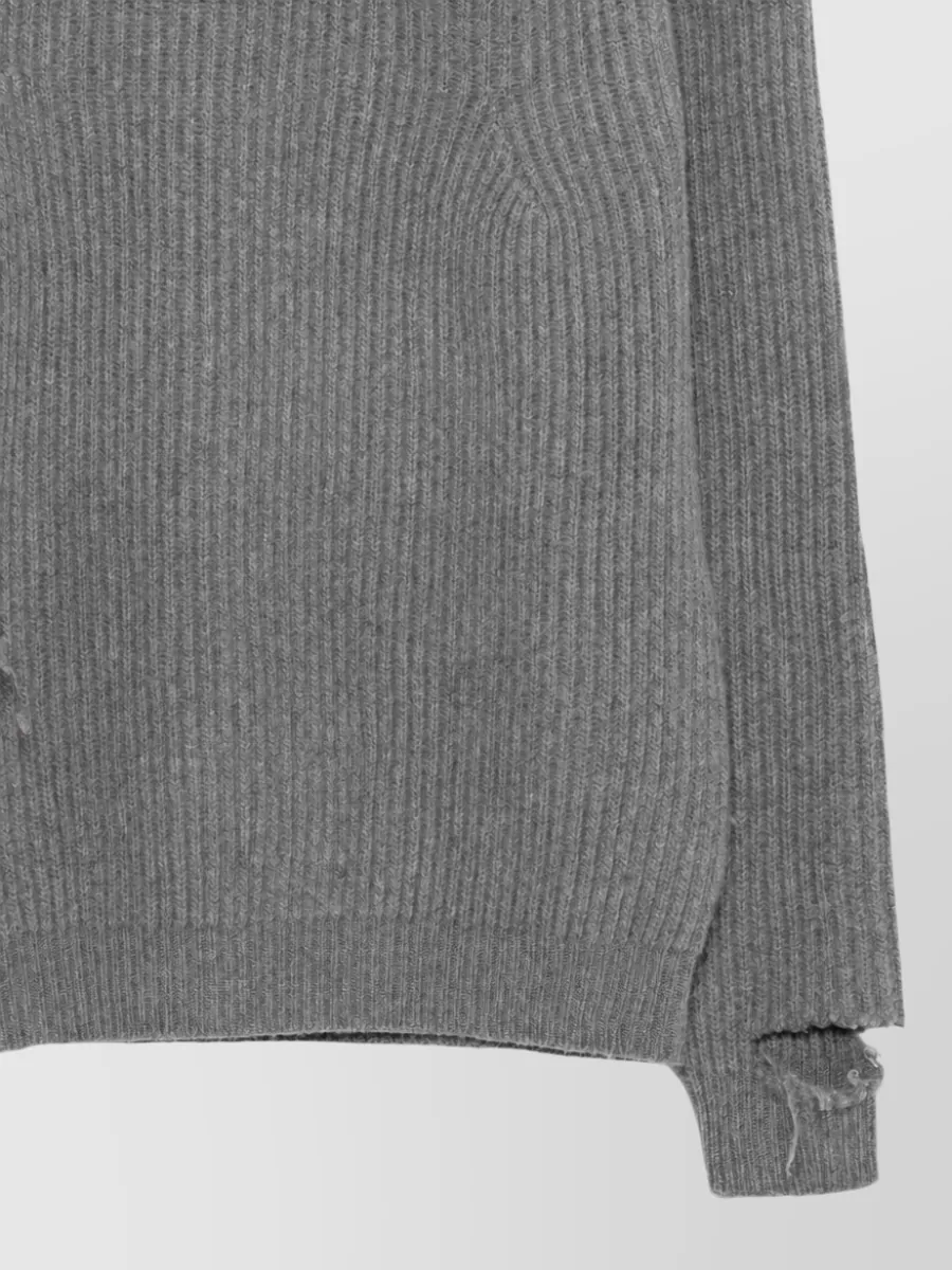 Haikure Wool Distressed Ribbed Sweater