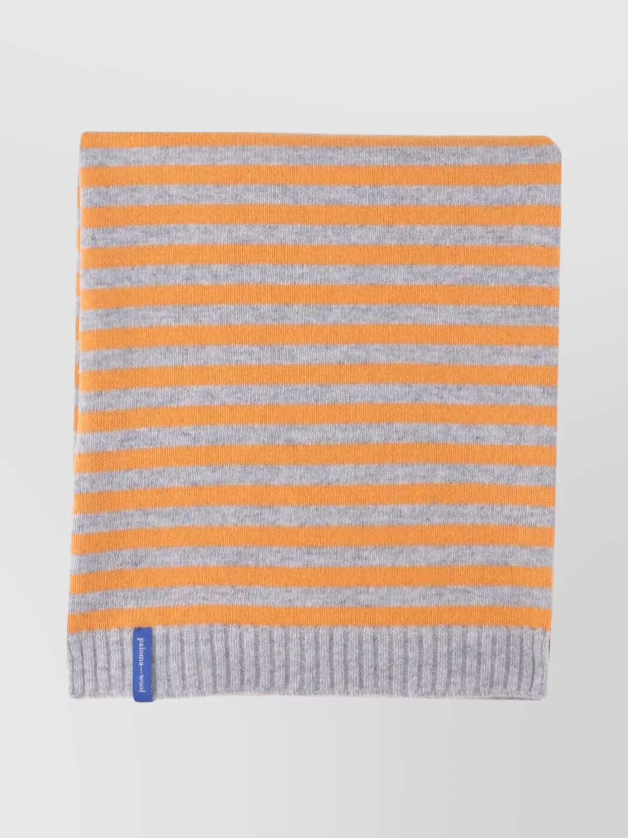 Paloma Wool Striped Pattern Scarf Ribbed Edges In Multi