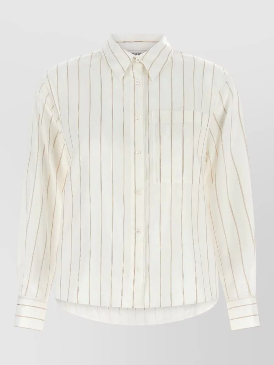 Peserico silk-blend striped shirt