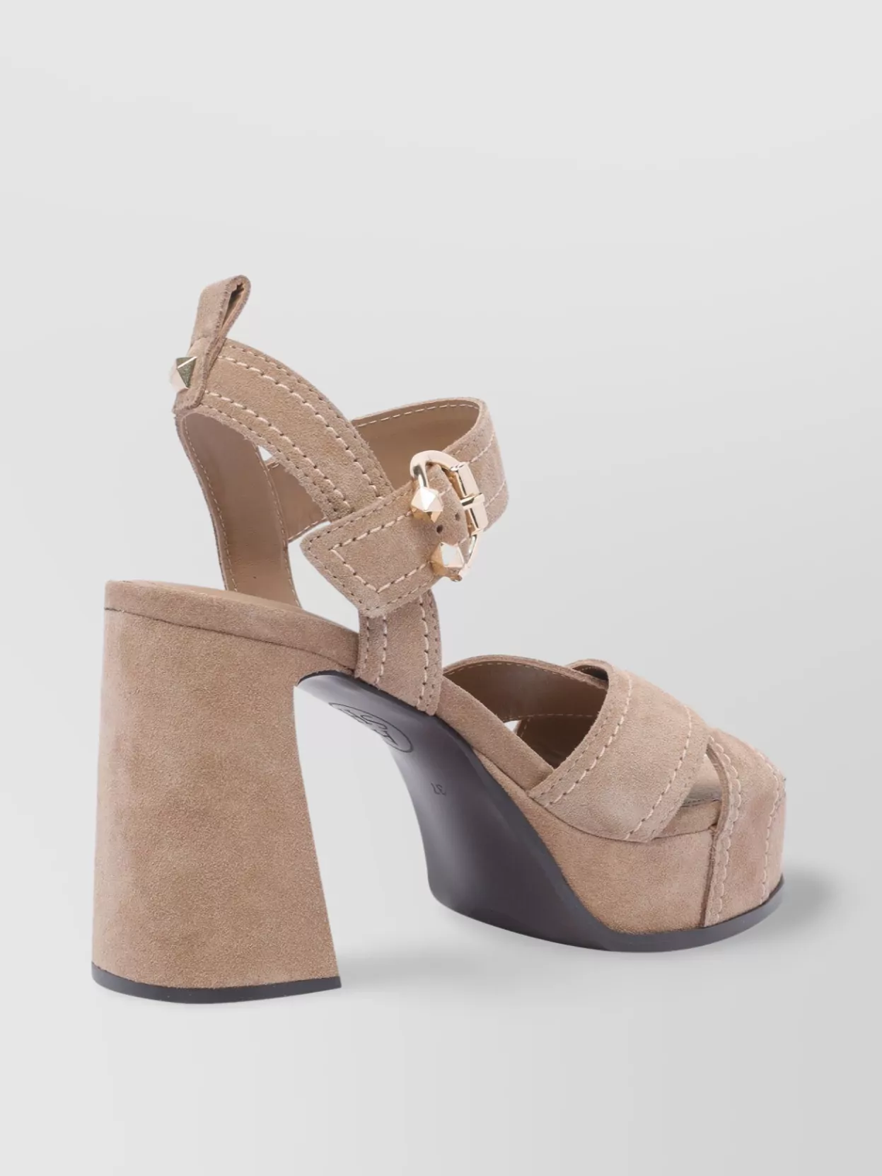 Ash Heeled Sandals Stud Embellishments
