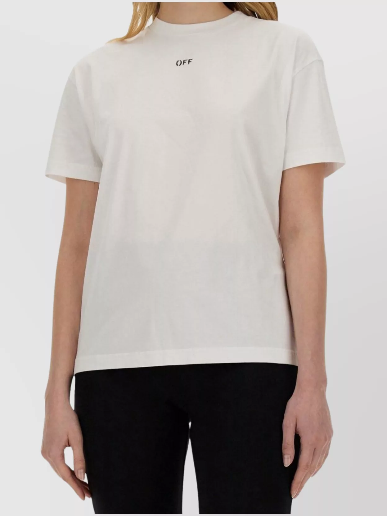 Off-White Logo Graphic Crew Neck T-Shirt