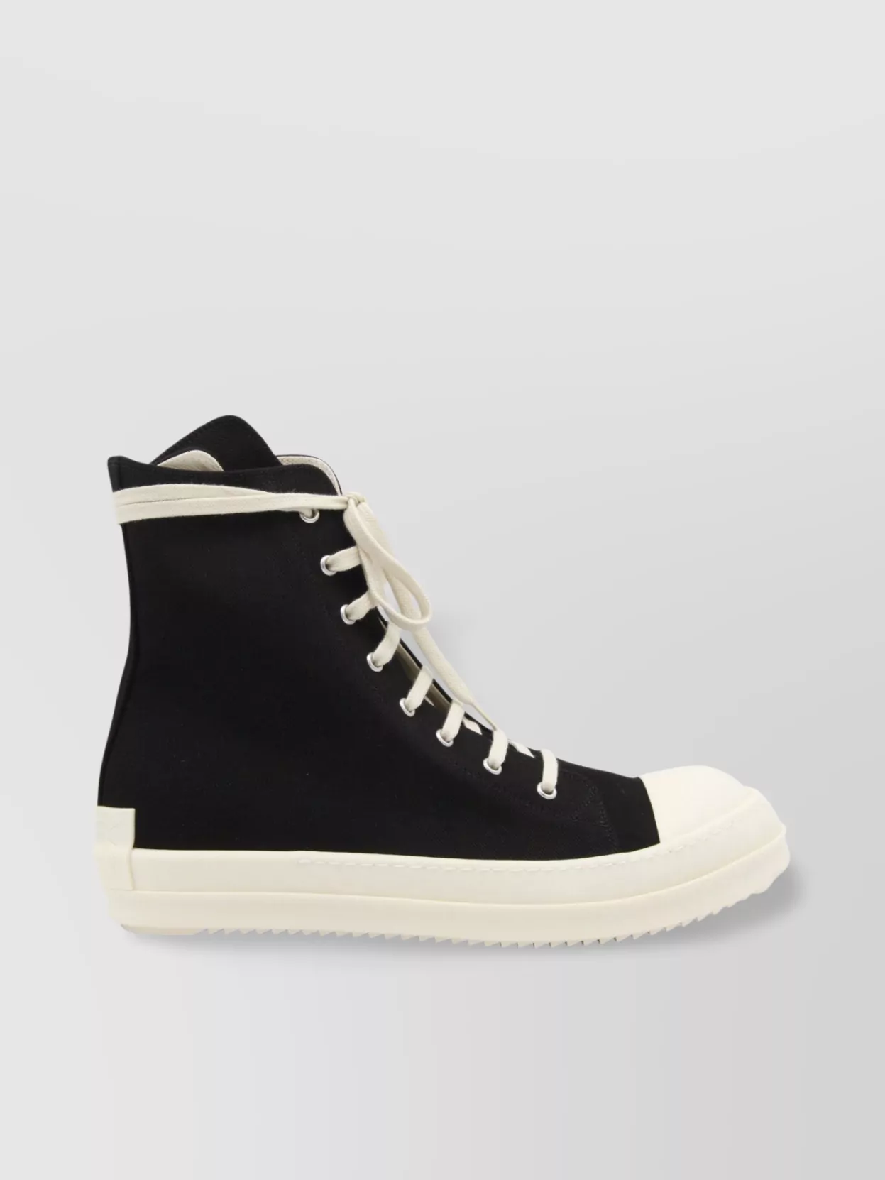 Rick Owens Drkshdw High-top Round Toe Rubber Sole Sneakers
