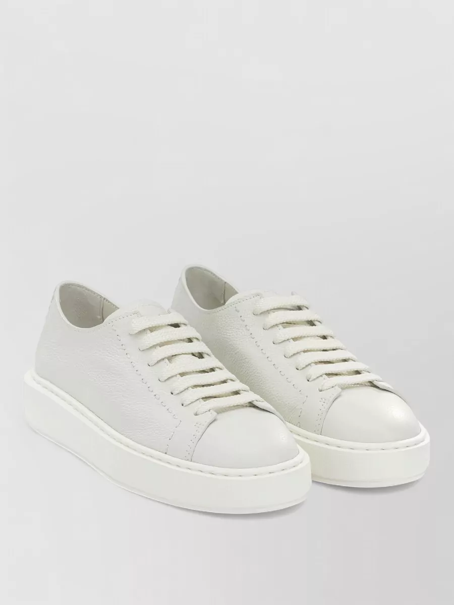 Santoni Leather Low-Top Sneakers
