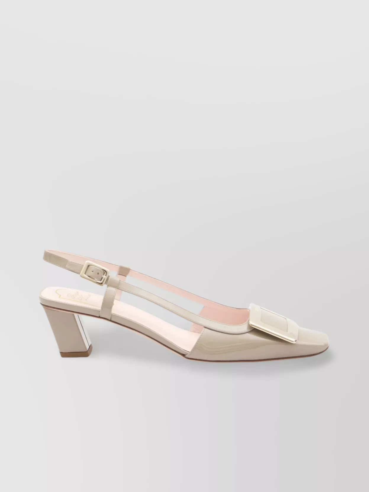 Roger Vivier 45 Slingback Pumps With Geometric Heel