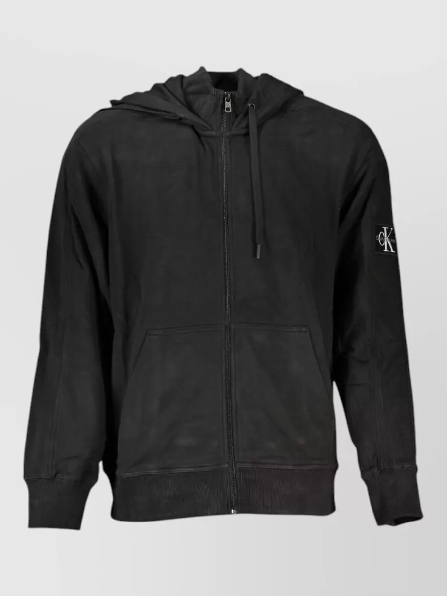 Calvin Klein cotton zip-up hooded jacket