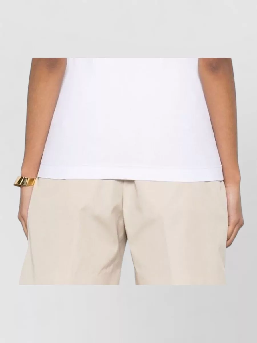 Brunello Cucinelli Scoop Neck Sleeveless Top Contrast Stitching