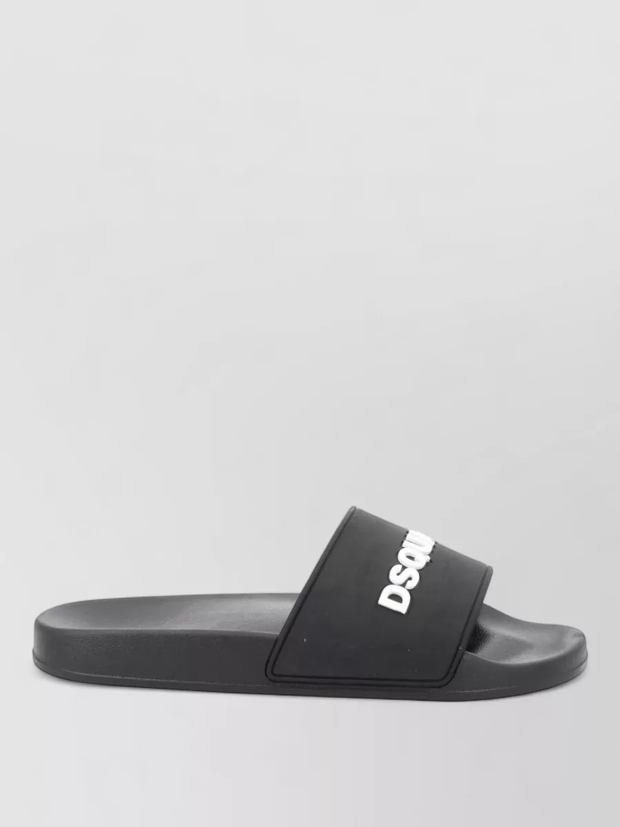 Dsquared2 logo rubber slides