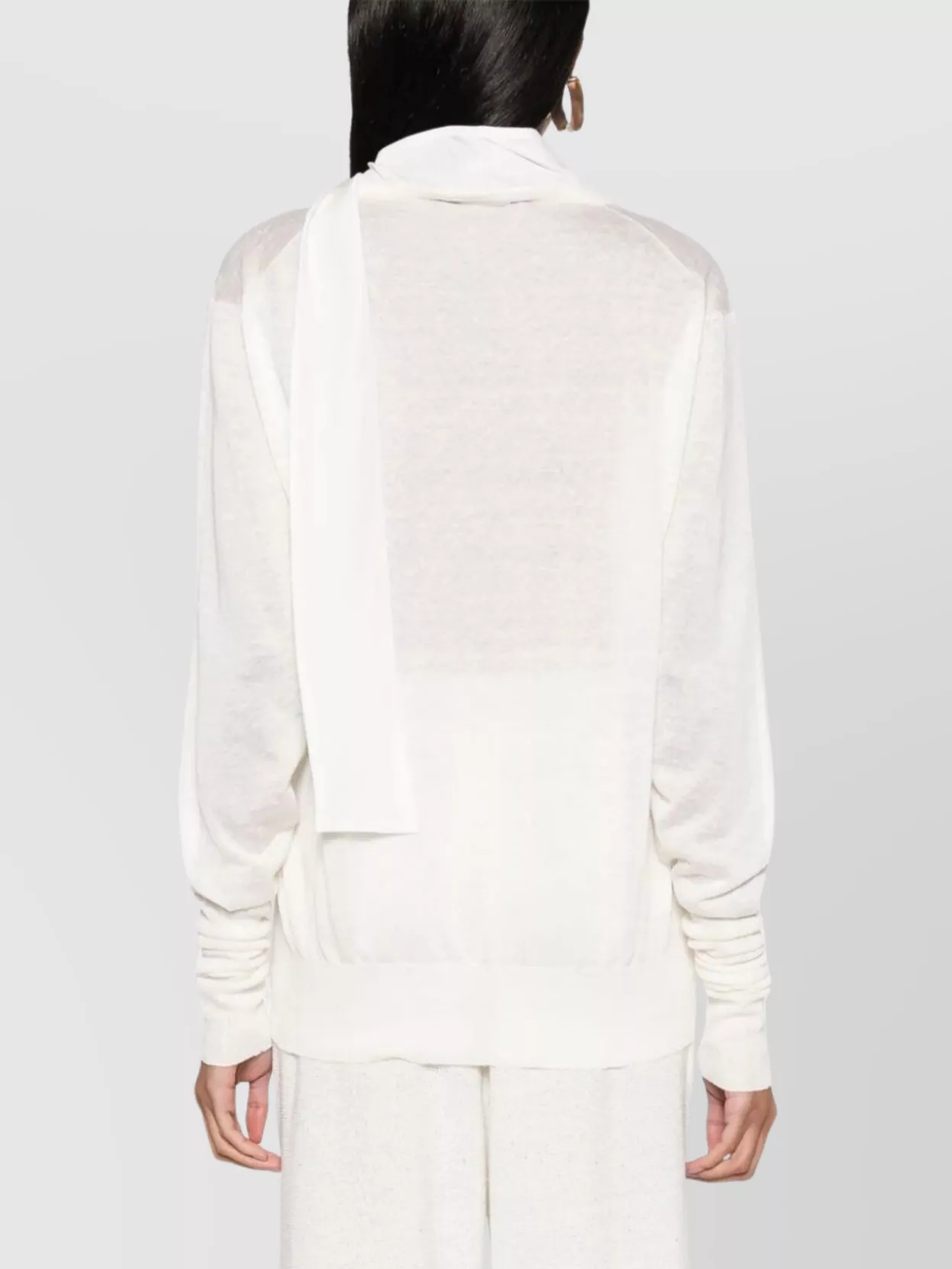 Fabiana Filippi Relaxed Fit Knitwear With Deep V-neck In White