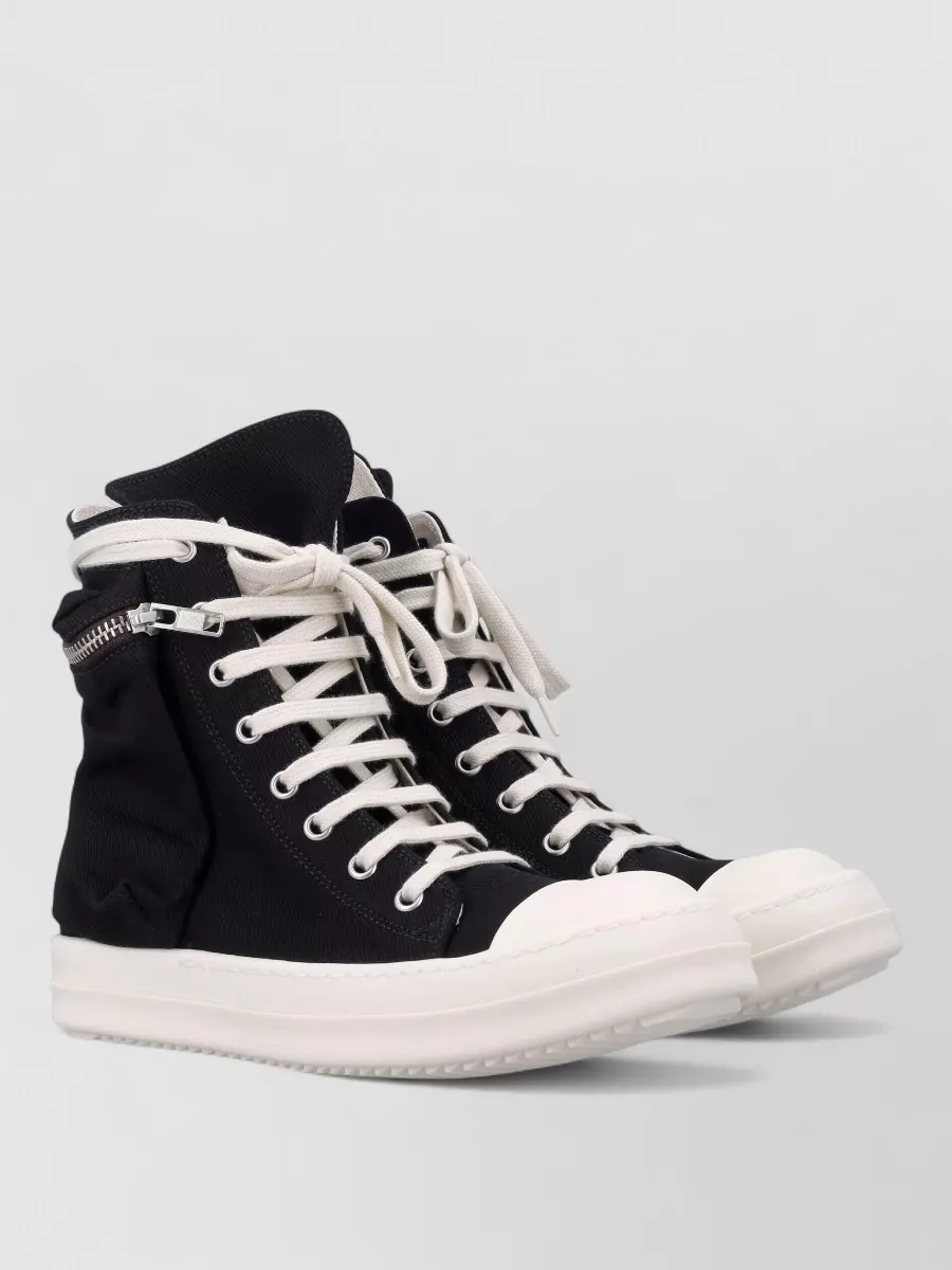 Rick Owens Drkshdw Canvas High-Top Boots