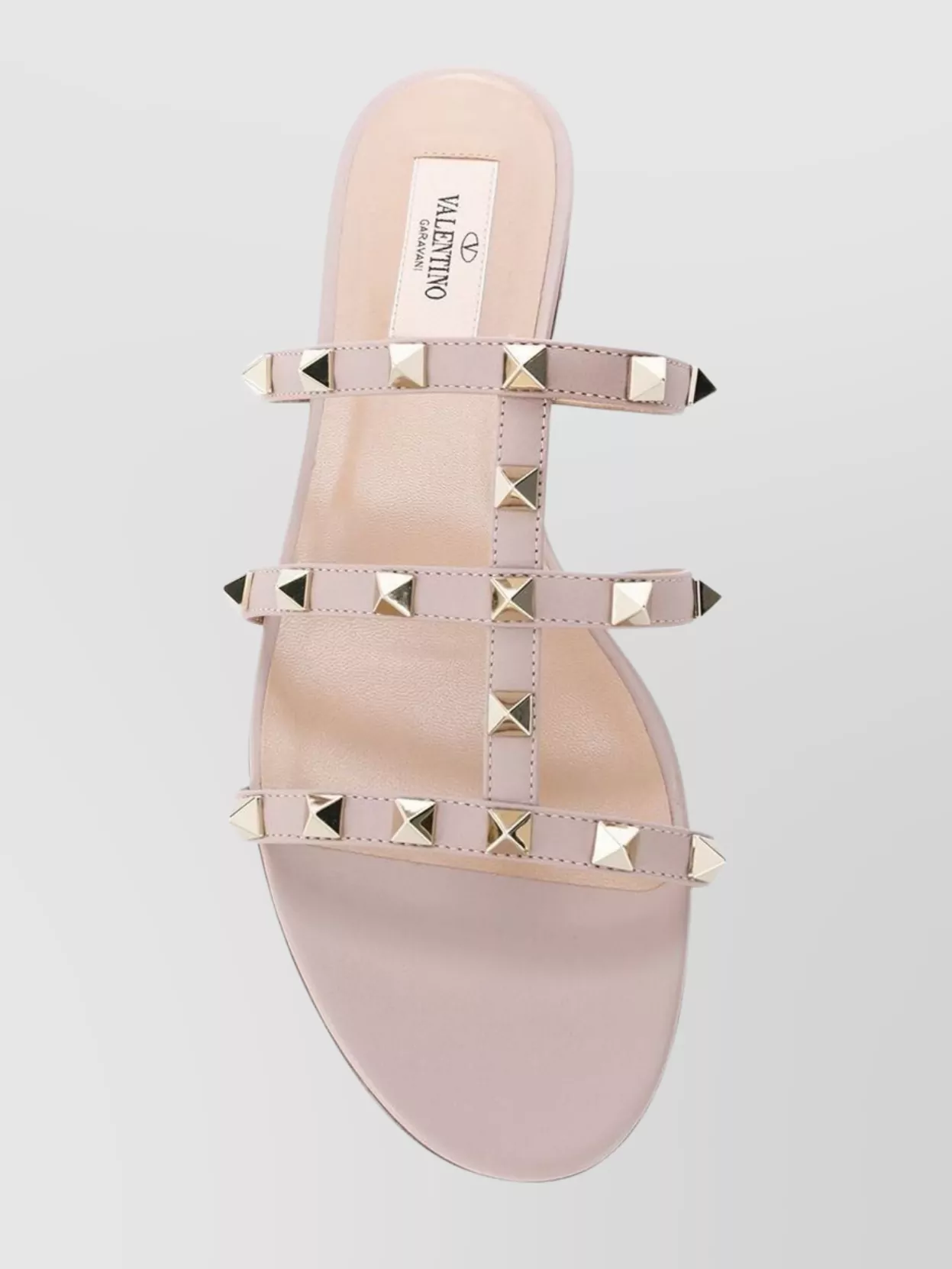 Valentino Garavani Studded Leather Flat Sandals