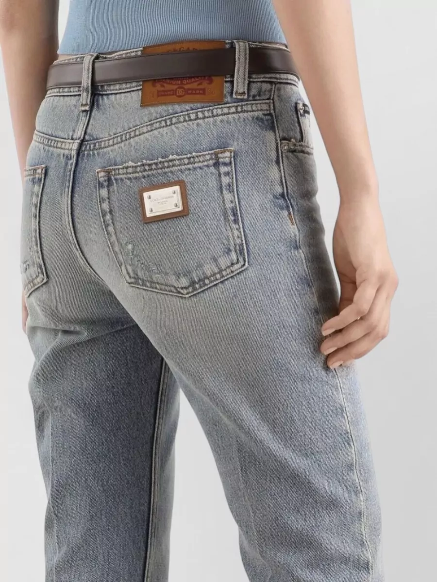 Dolce&Gabbana Cotton Low-Rise Straight-Leg Jeans