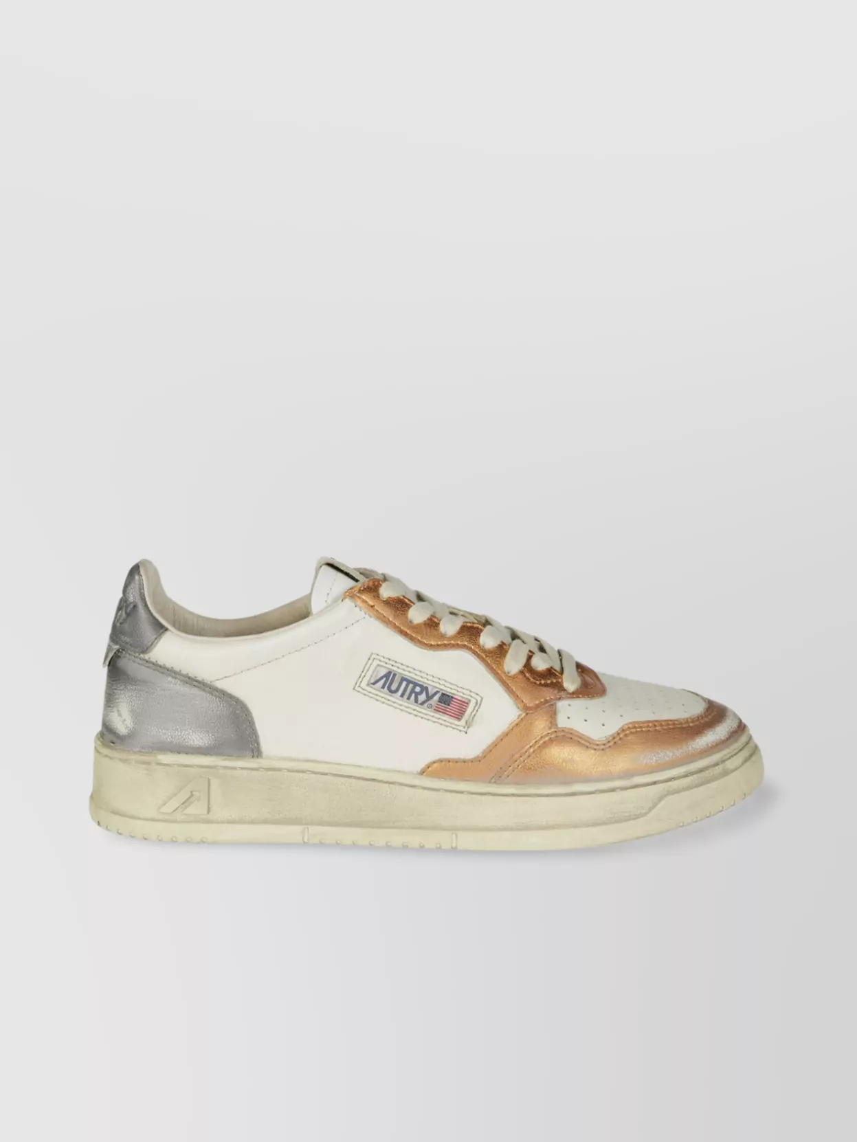 Autry Low Top Metallic Perforated Sneakers