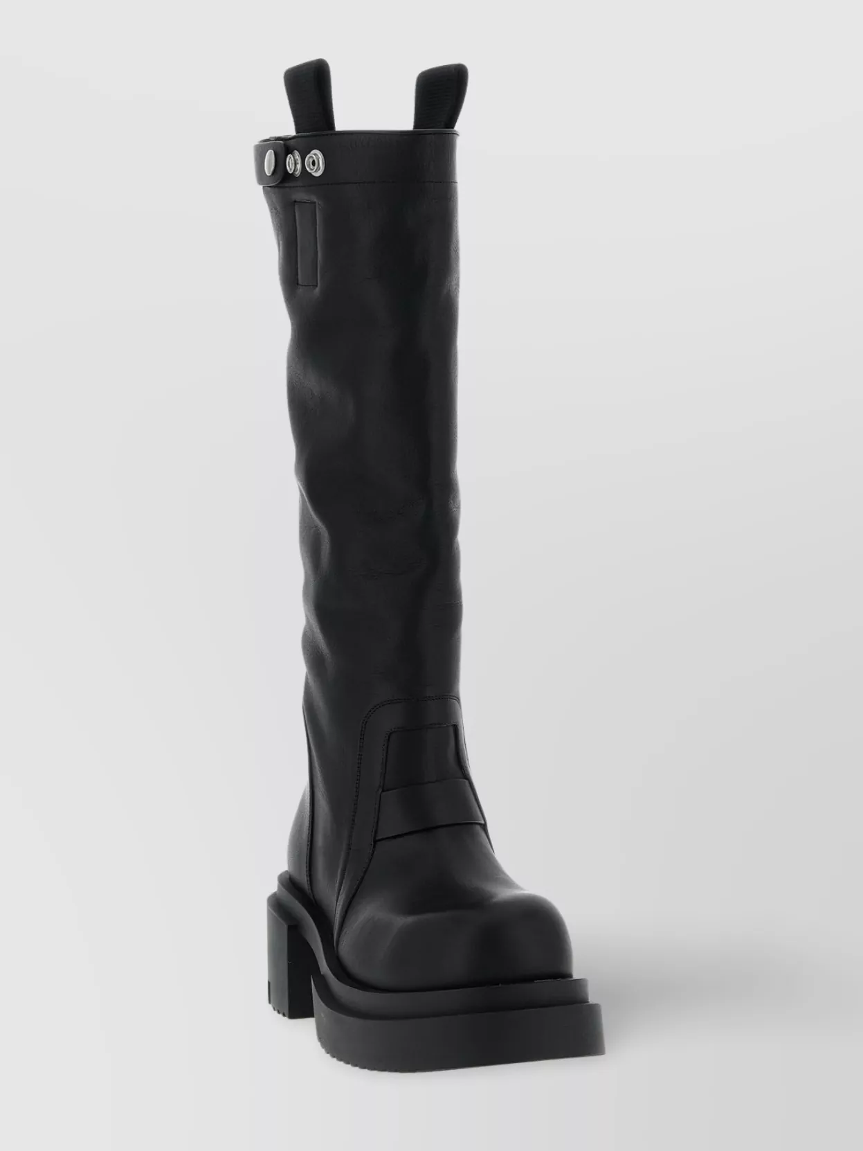 Rick Owens Chunky Sole Round Toe High Shaft Boots