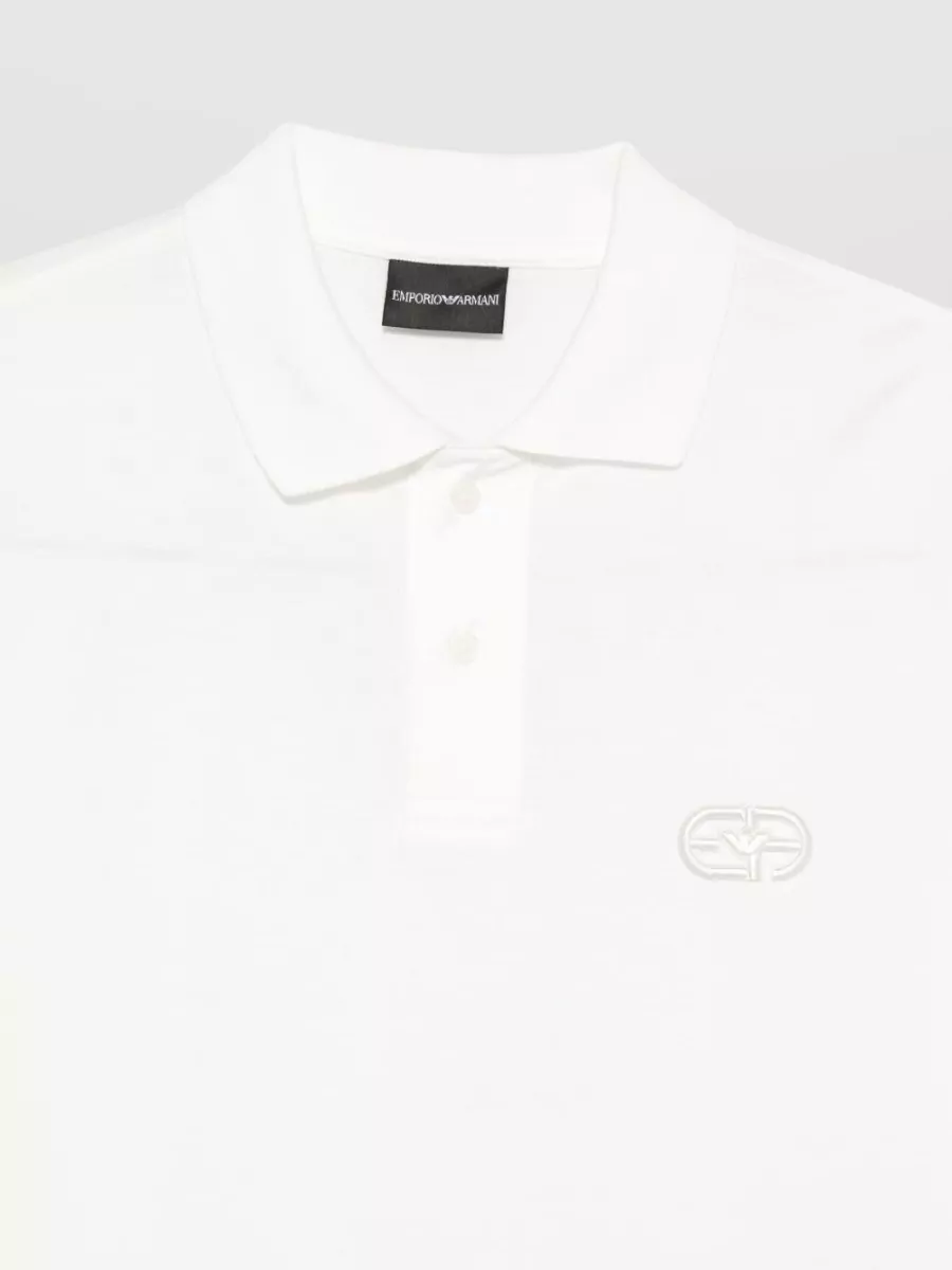 Emporio Armani Cotton Polo Shirt Featuring Logo Detail