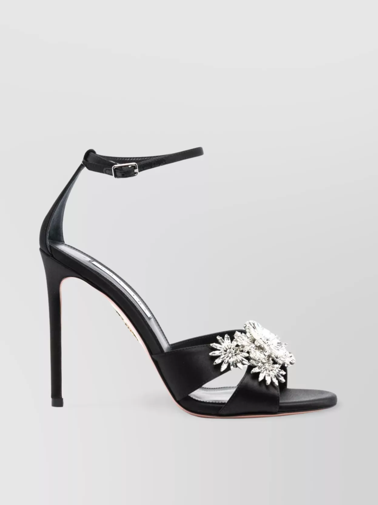 Shop Aquazzura Margarita 110mm Heel Sandals With Crystal Embellishment In Black