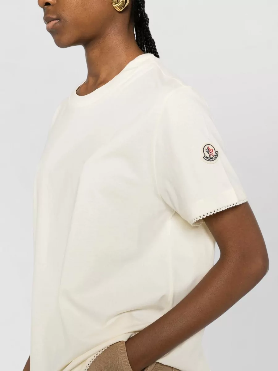 Moncler Cotton Ribbed Crew Neck Short Sleeve T-Shirt