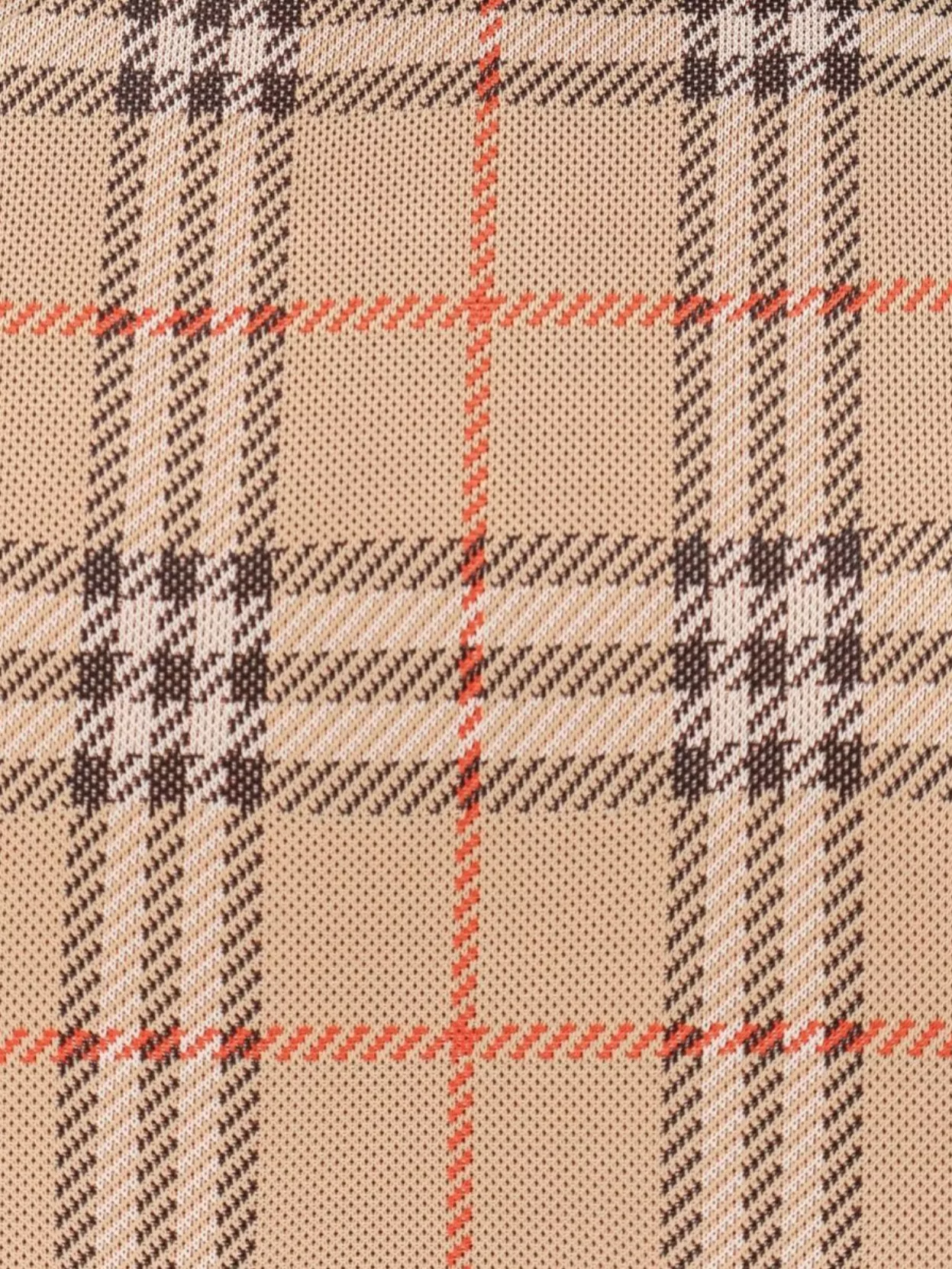 Burberry Zip-Up Checkered Cardigan High Collar