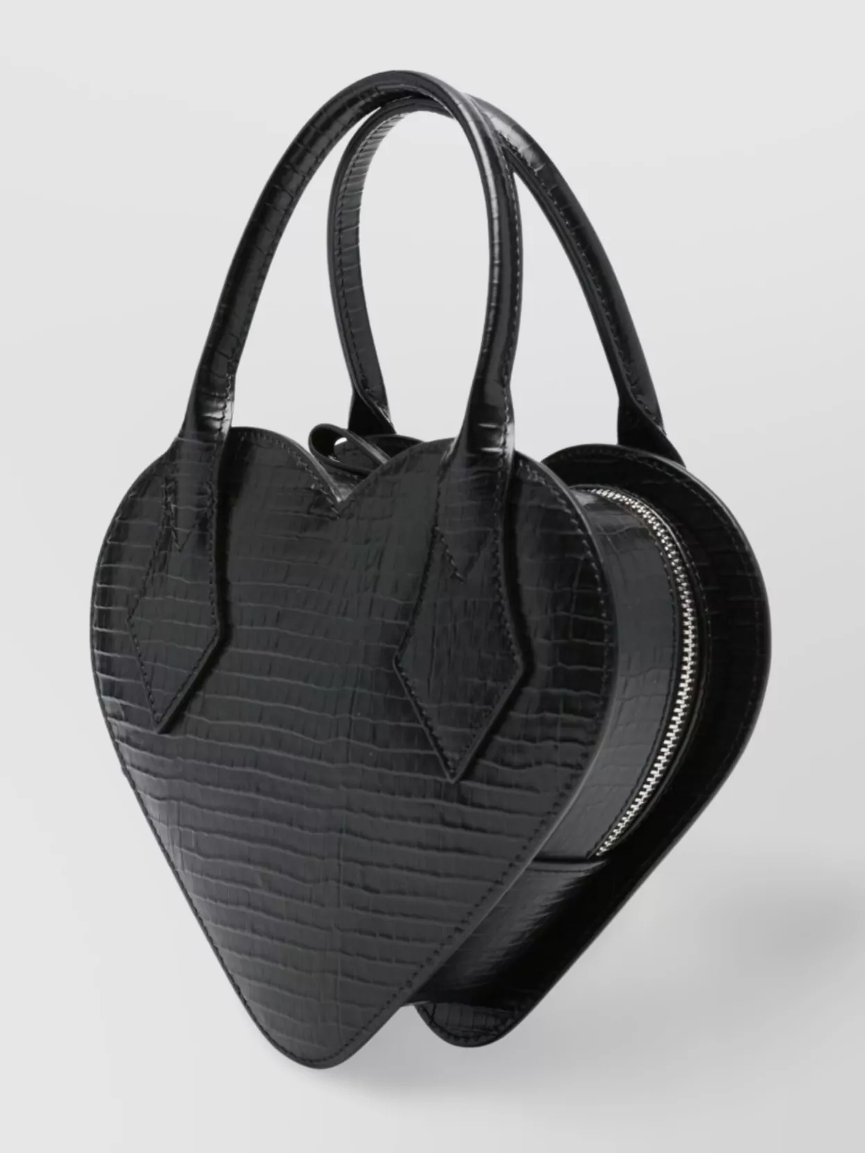 Vivienne Westwood Heart Shape Shoulder Bag With Detachable Strap In Black