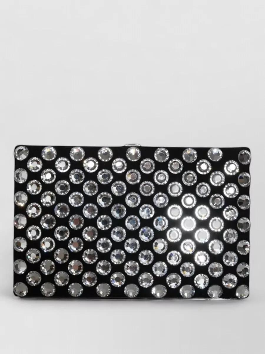 Dolce&Gabbana Na Velvet Crystal Clutch Bag