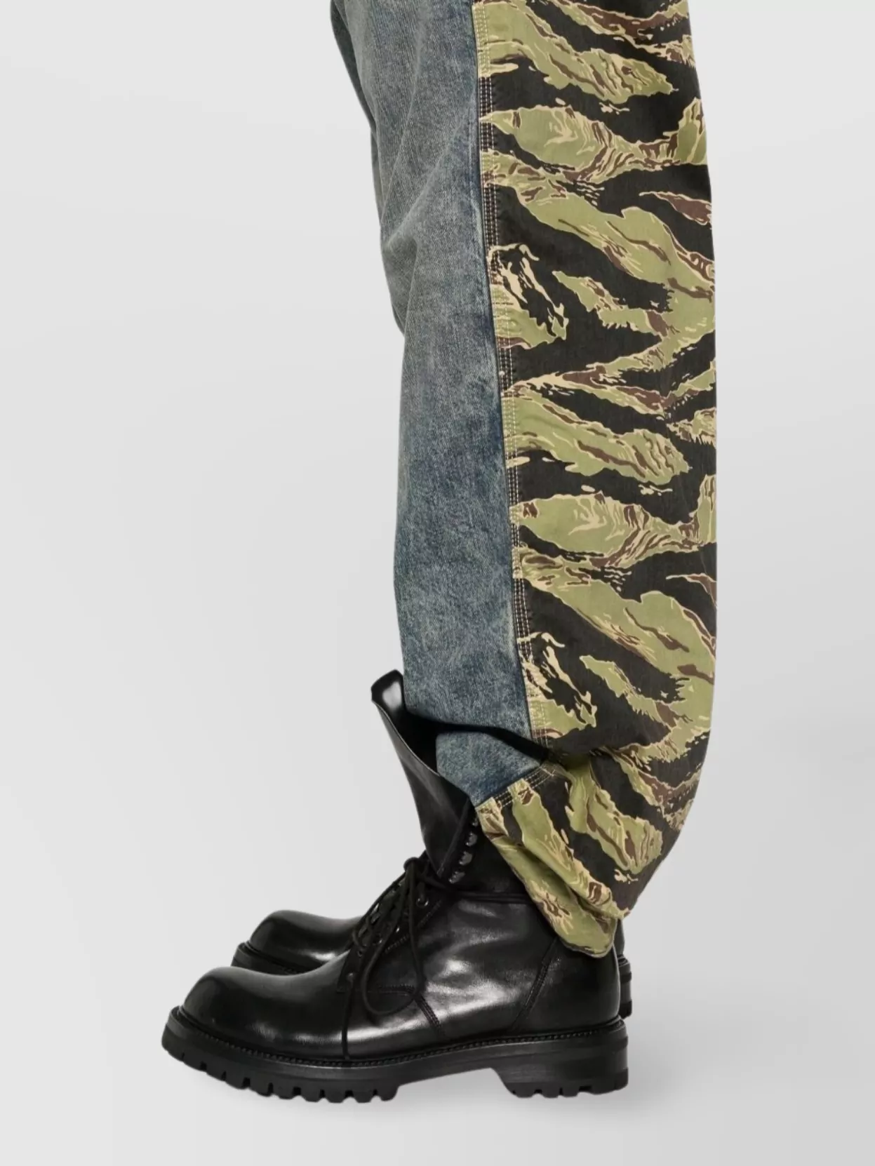 Diesel Straight Leg Trousers Camouflage Pattern
