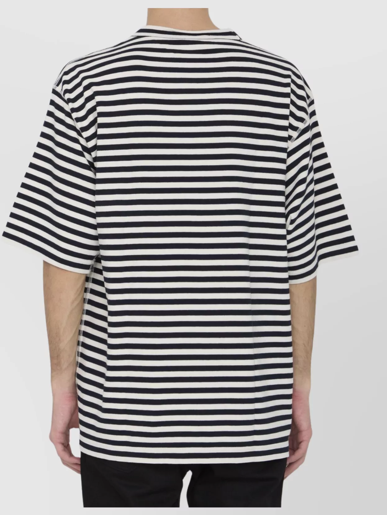 Dolce&Gabbana Striped Crewneck Relaxed Fit Short-Sleeved T-Shirt