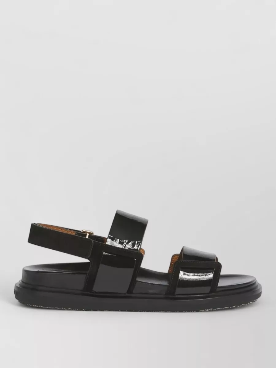 Marni Leather Double Strap Flat Sole Sandals