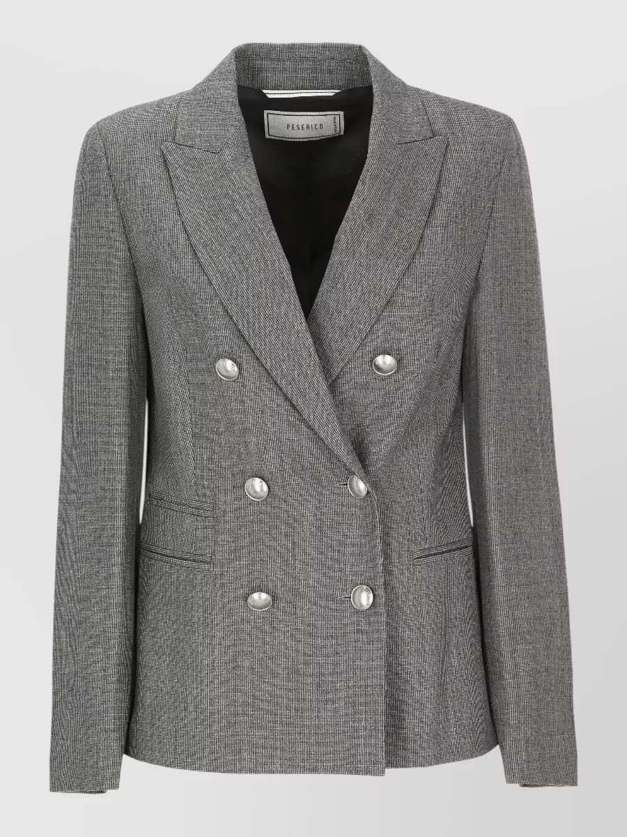 Peserico Virgin wool double-breasted blazer