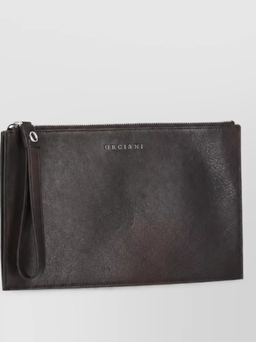 Orciani Leather Clutch Bag