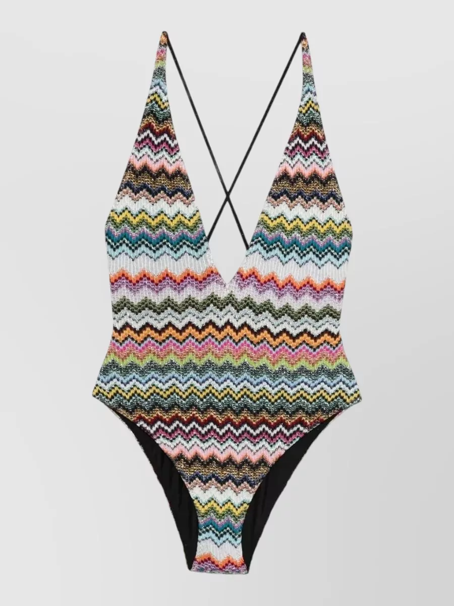 Missoni Herringbone V-Neck Swimsuit