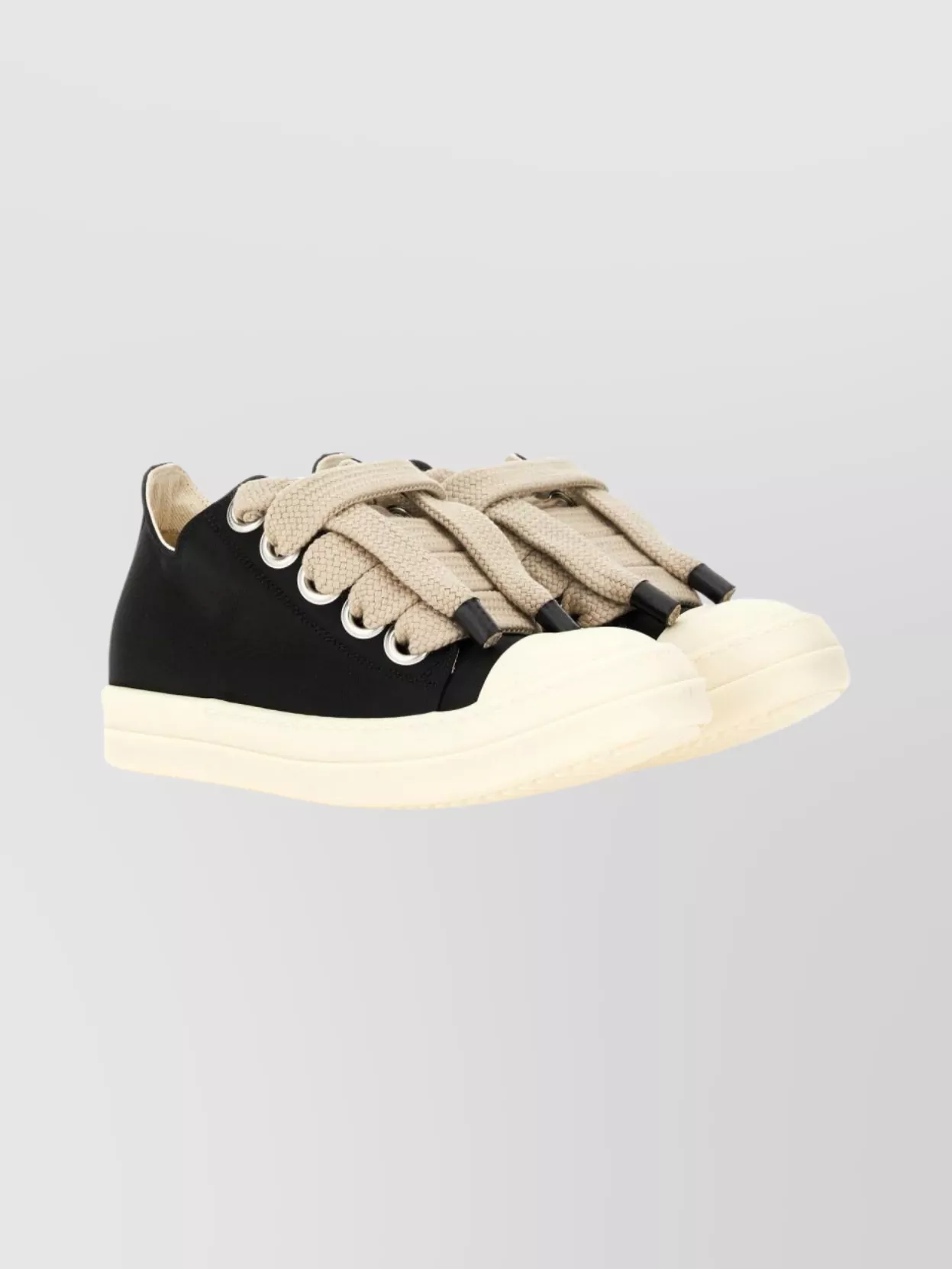 Rick Owens Drkshdw Round Toe Low-Top Sneakers With Rubber Sole