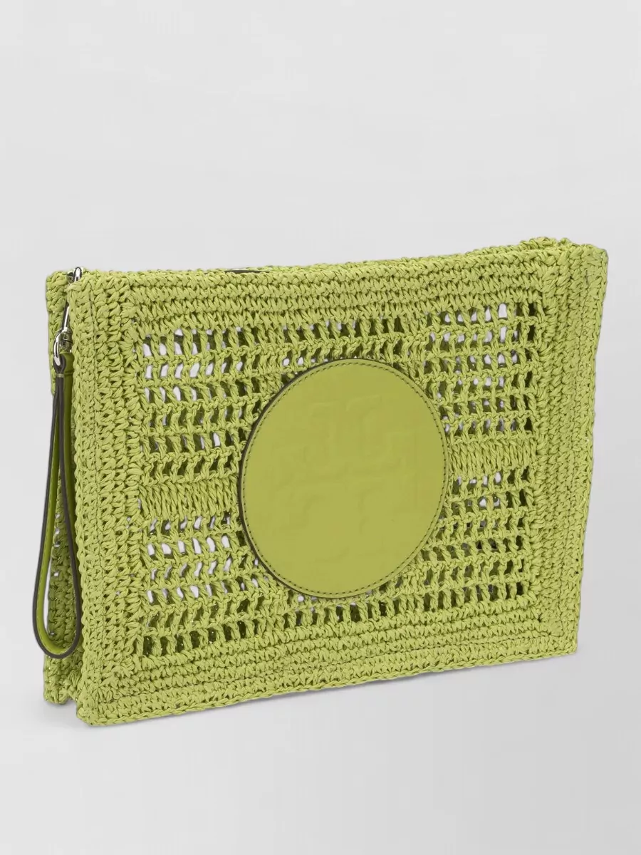 Tory Burch Ella Raffia Clutch Bag