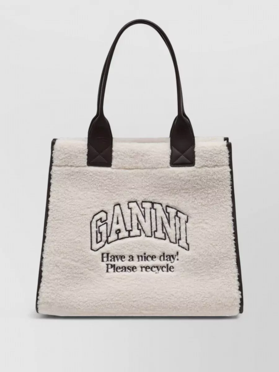 Ganni Xxl shearling shoulder bag