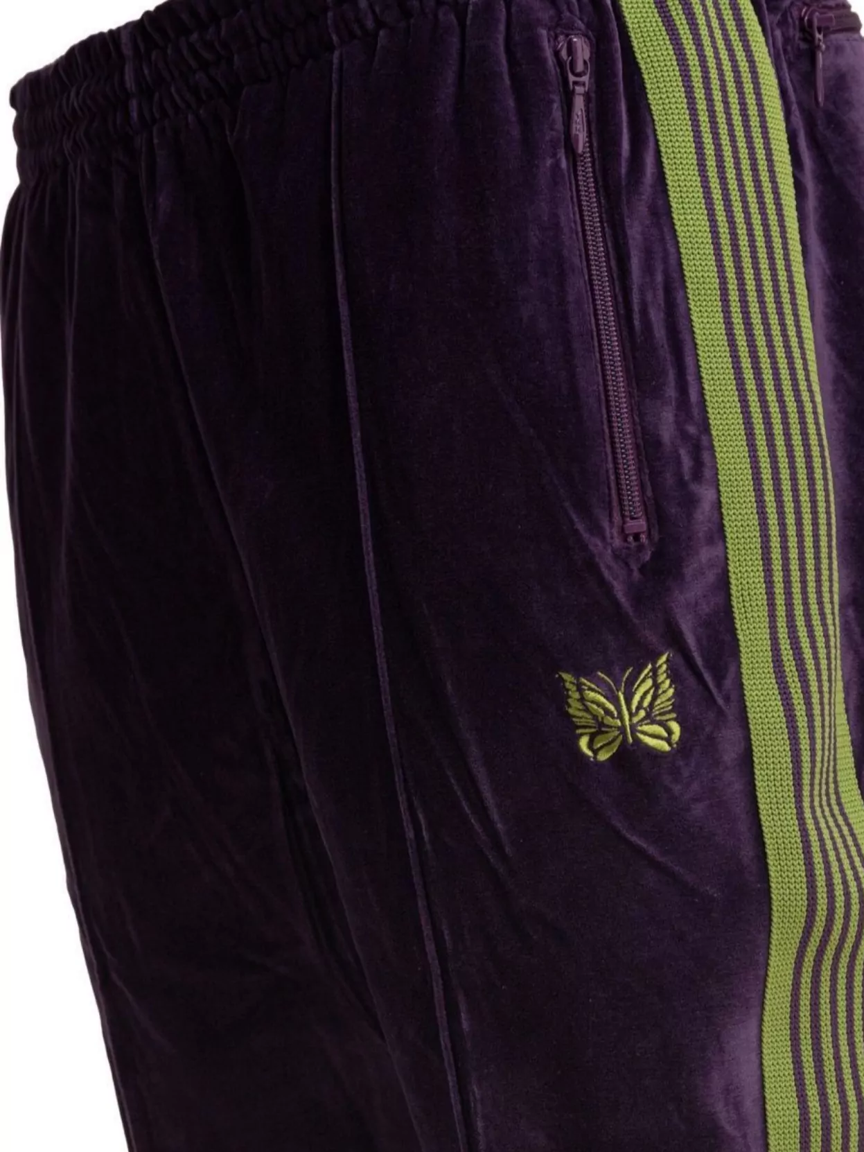 NEEDLES ELASTIC WAISTBAND TROUSERS WITH SIDE STRIPE DETAIL