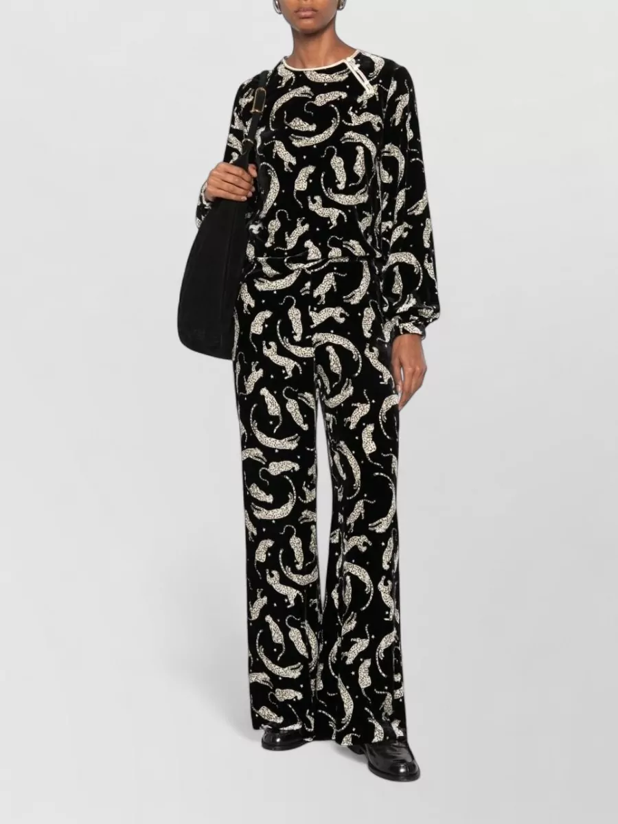 Forte Forte Silk Leopard-Print Long-Sleeve Blouse