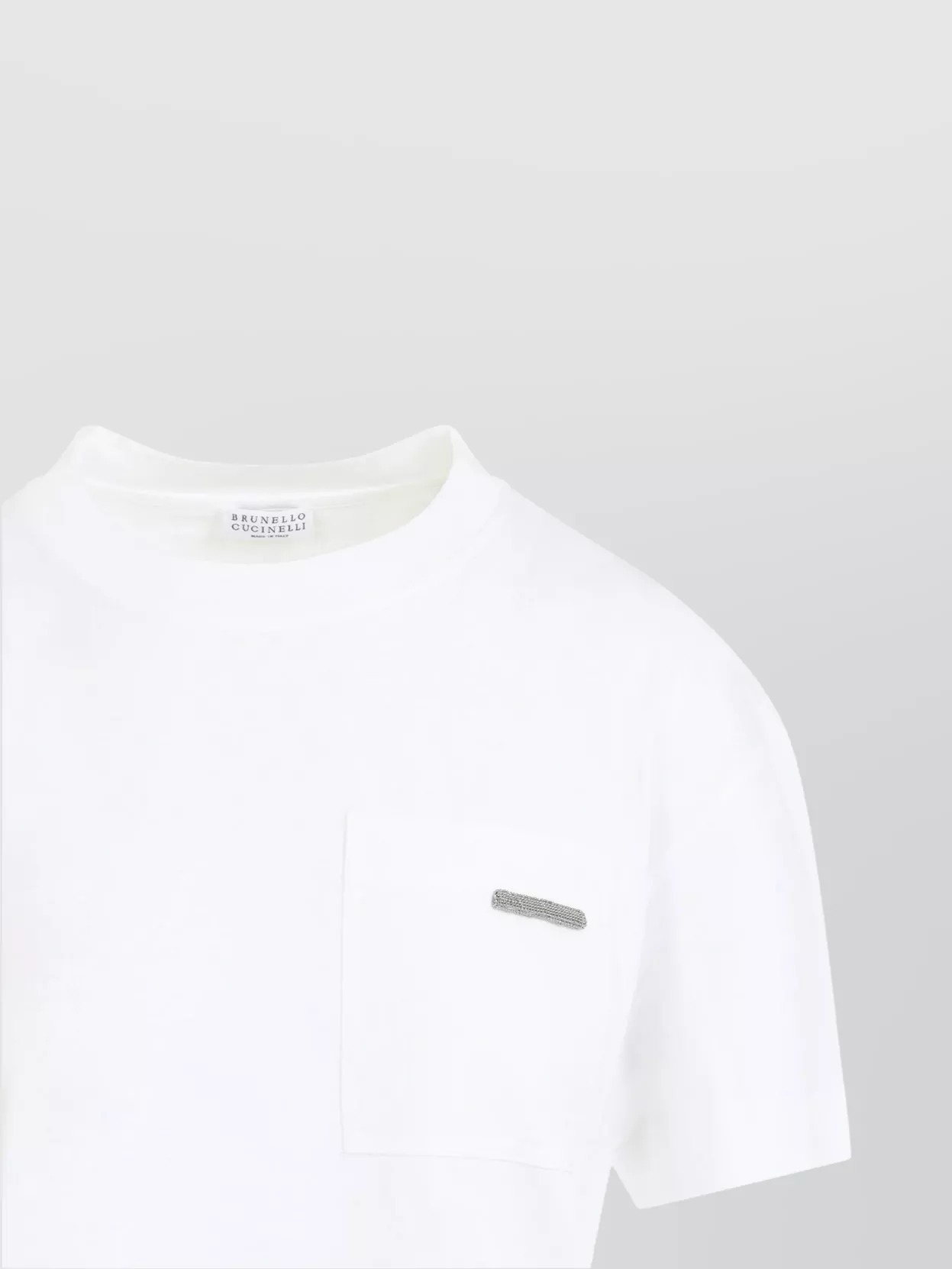 Brunello Cucinelli Chest Pocket Round Neck Short Sleeve T-Shirt