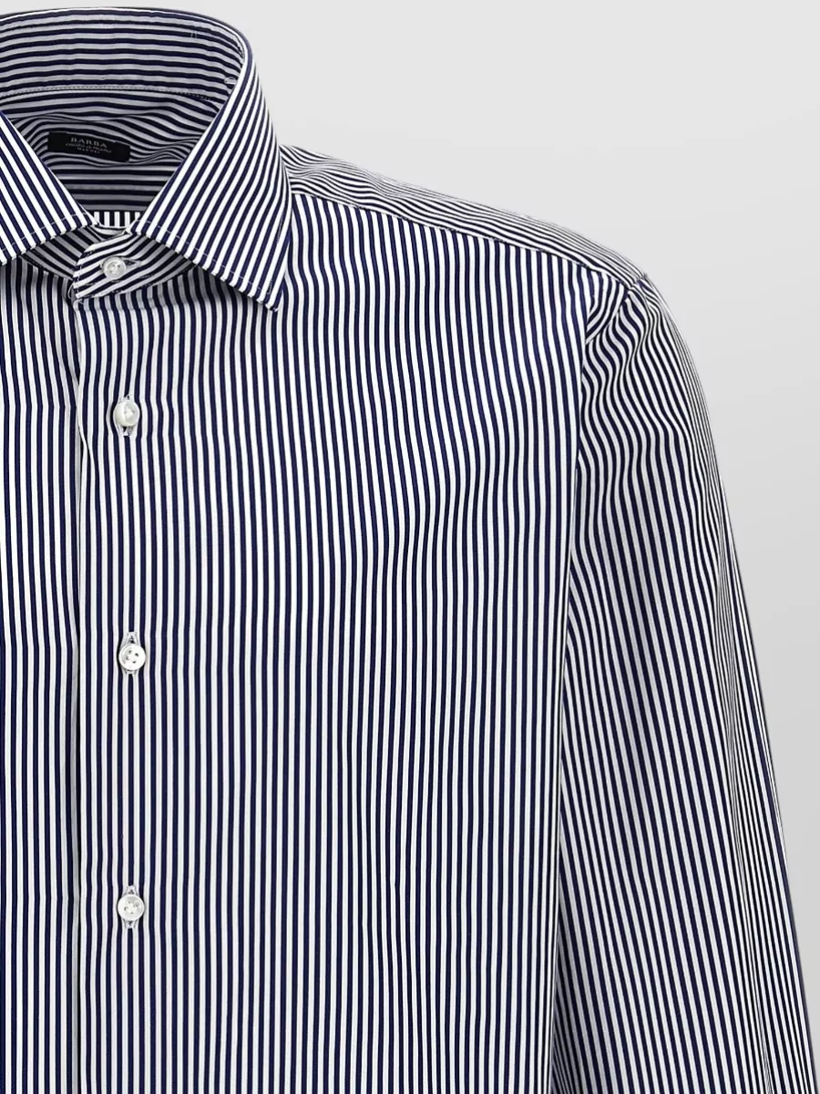 Barba Striped Cotton Long-Sleeve Shirt