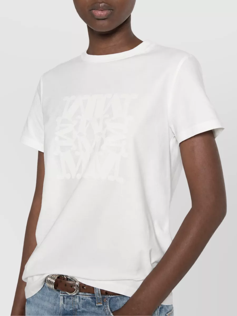 Max Mara Logo Print Crew Neck Short Sleeve T-Shirt