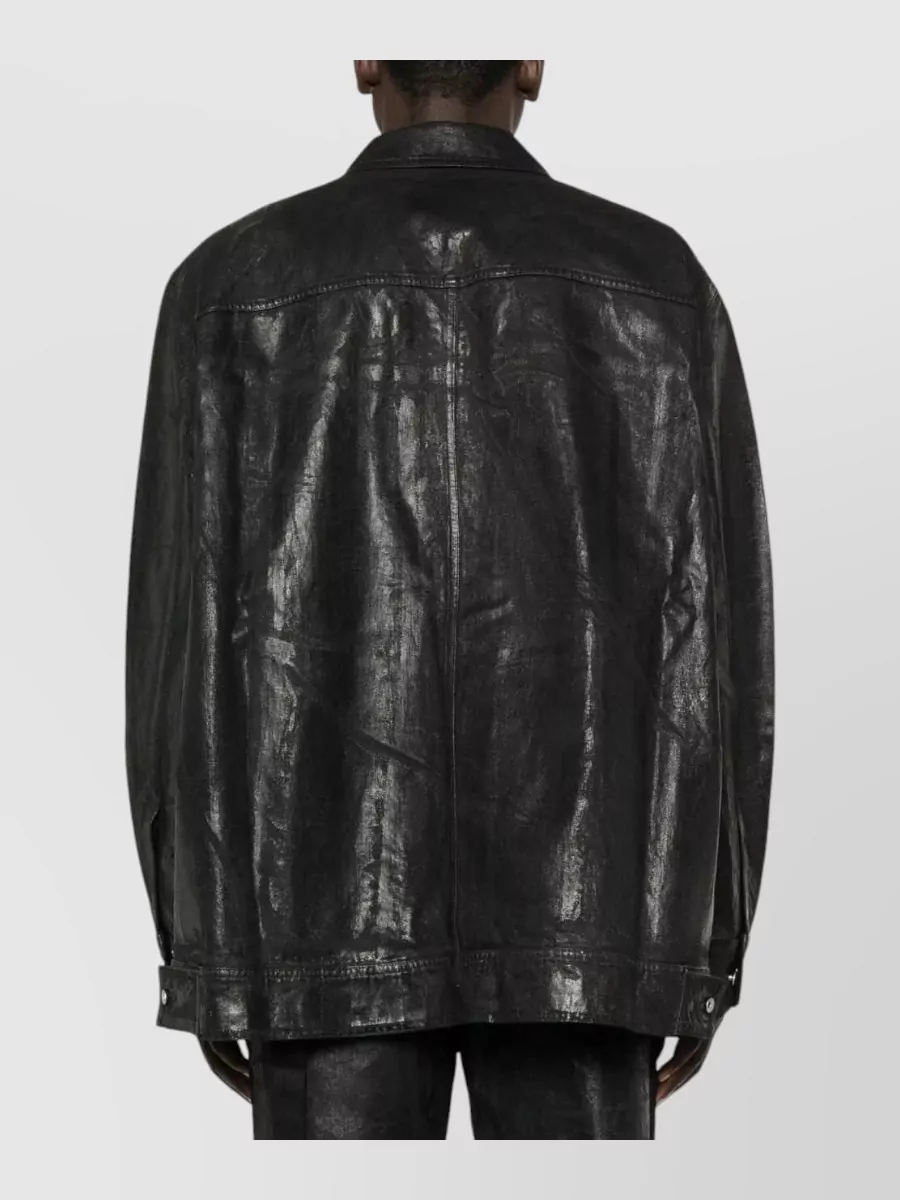 Rick Owens Drkshdw Denim Coated Long-Sleeve Jacket