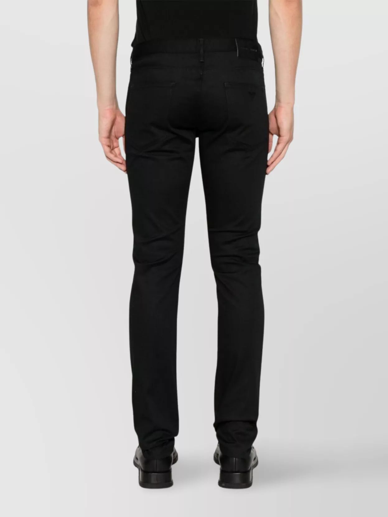 Shop Emporio Armani Cotton Denim Jeans With Belt Loops
