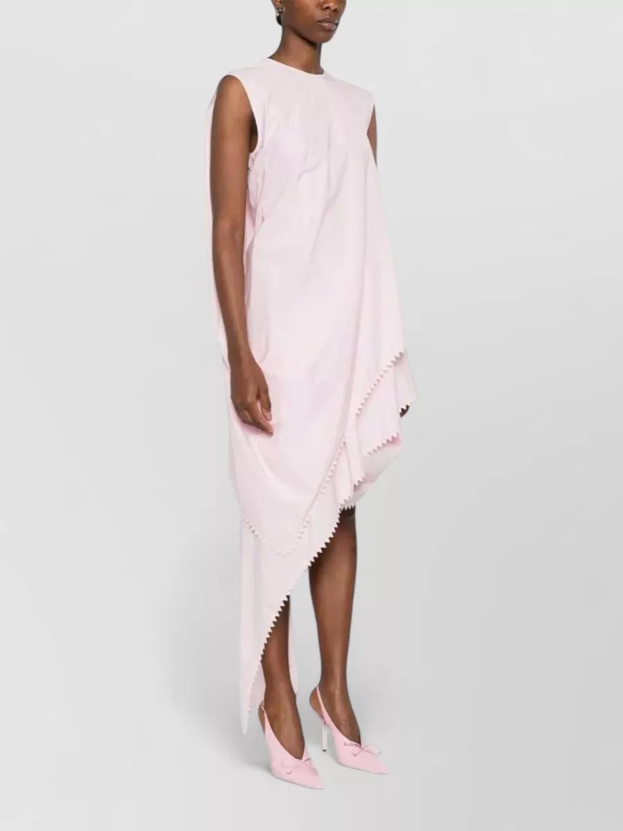 Jacquemus Gathered Sleeveless Midi Dress