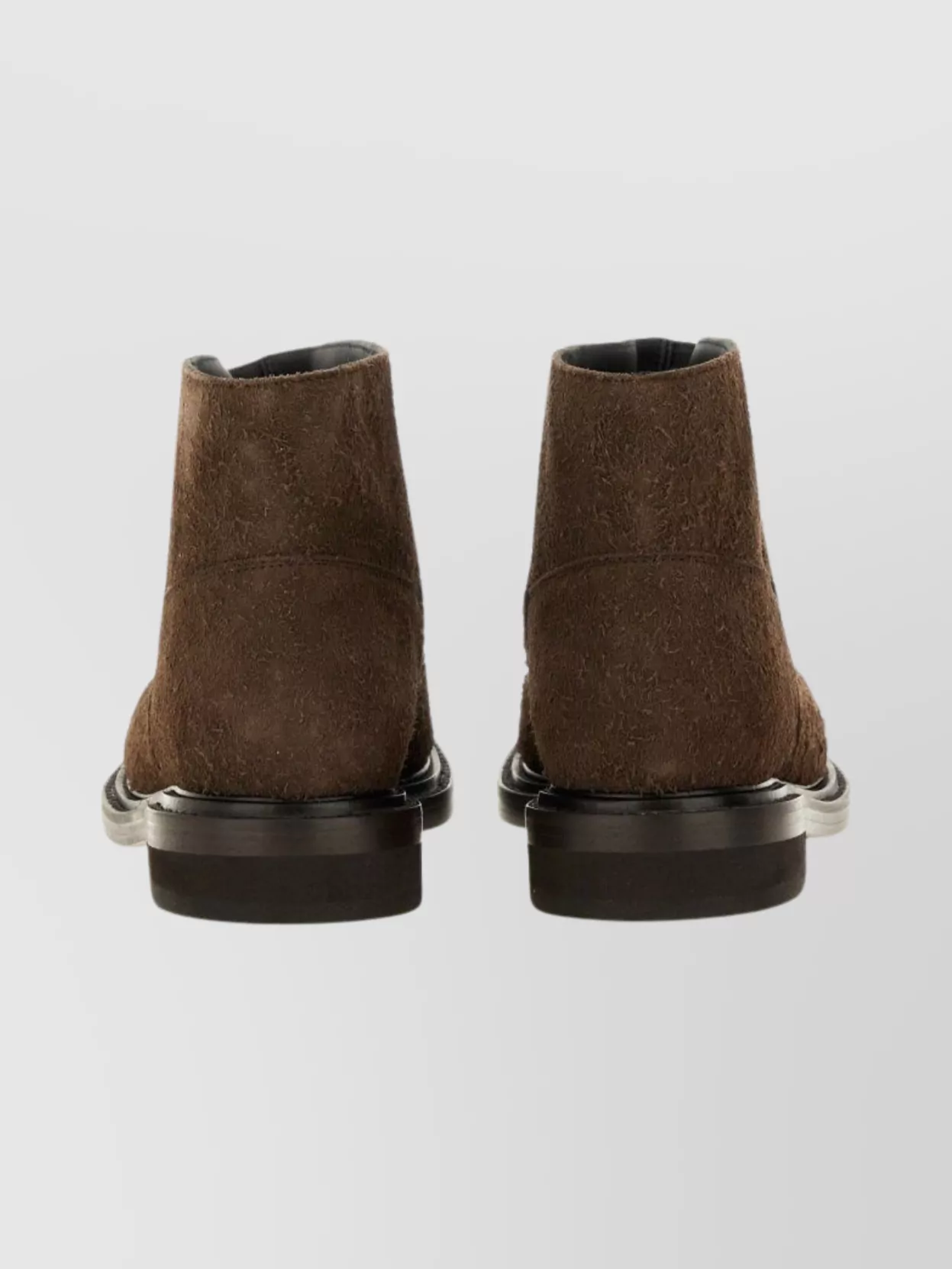 Moschino Ankle Boots With Round Toe And Flat Sole In Brown