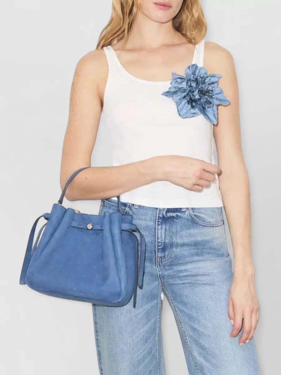 Tory Burch Romy Lamb Leather Bucket Bag