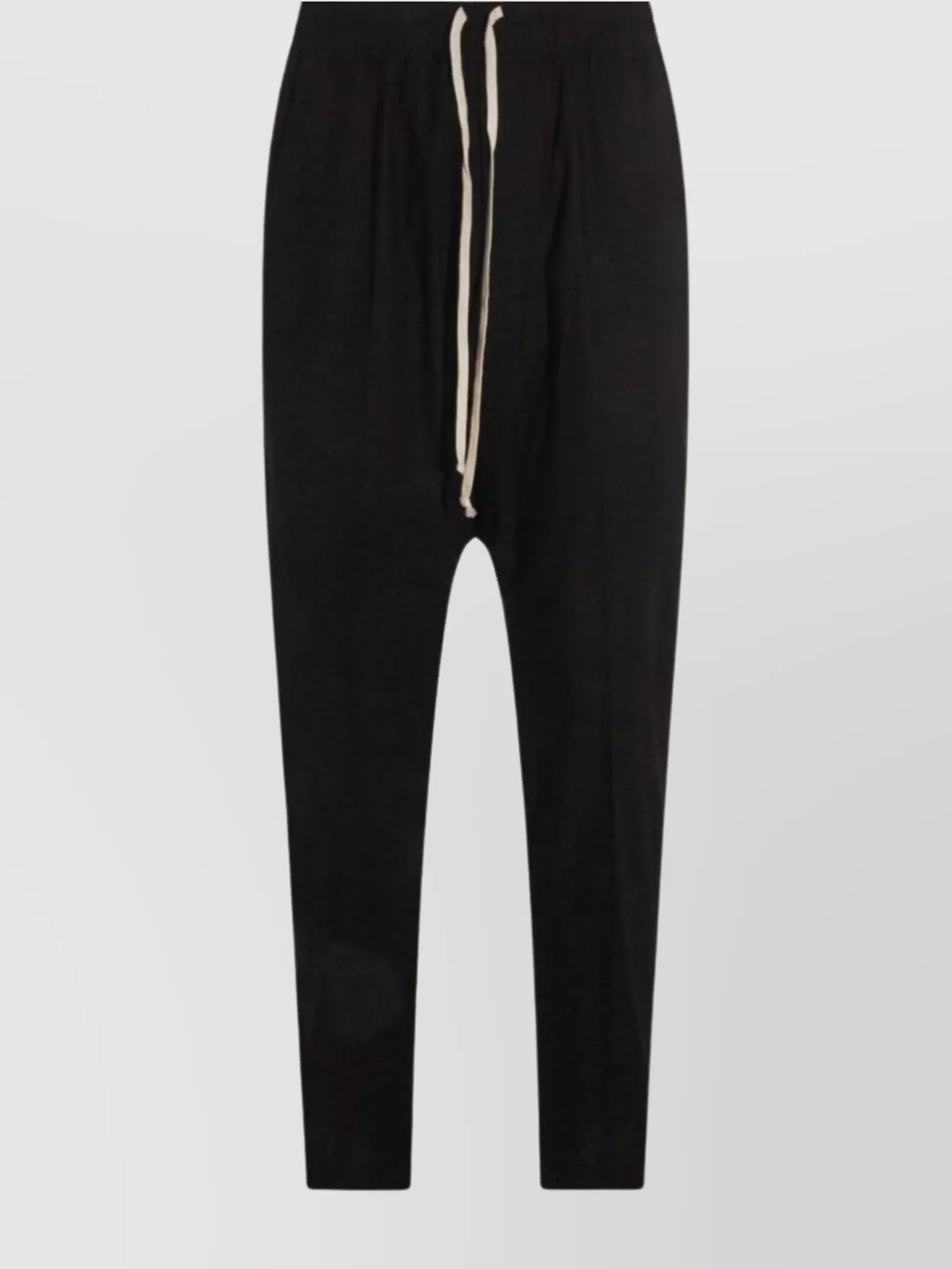 Rick Owens Relaxed Fit Trousers With Drawstring And Drop-crotch