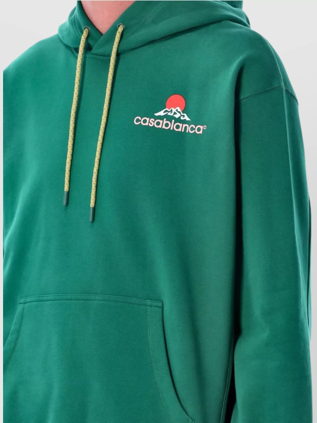 Casablanca Mountain Print Hoodie Featuring Kangaroo Pocket